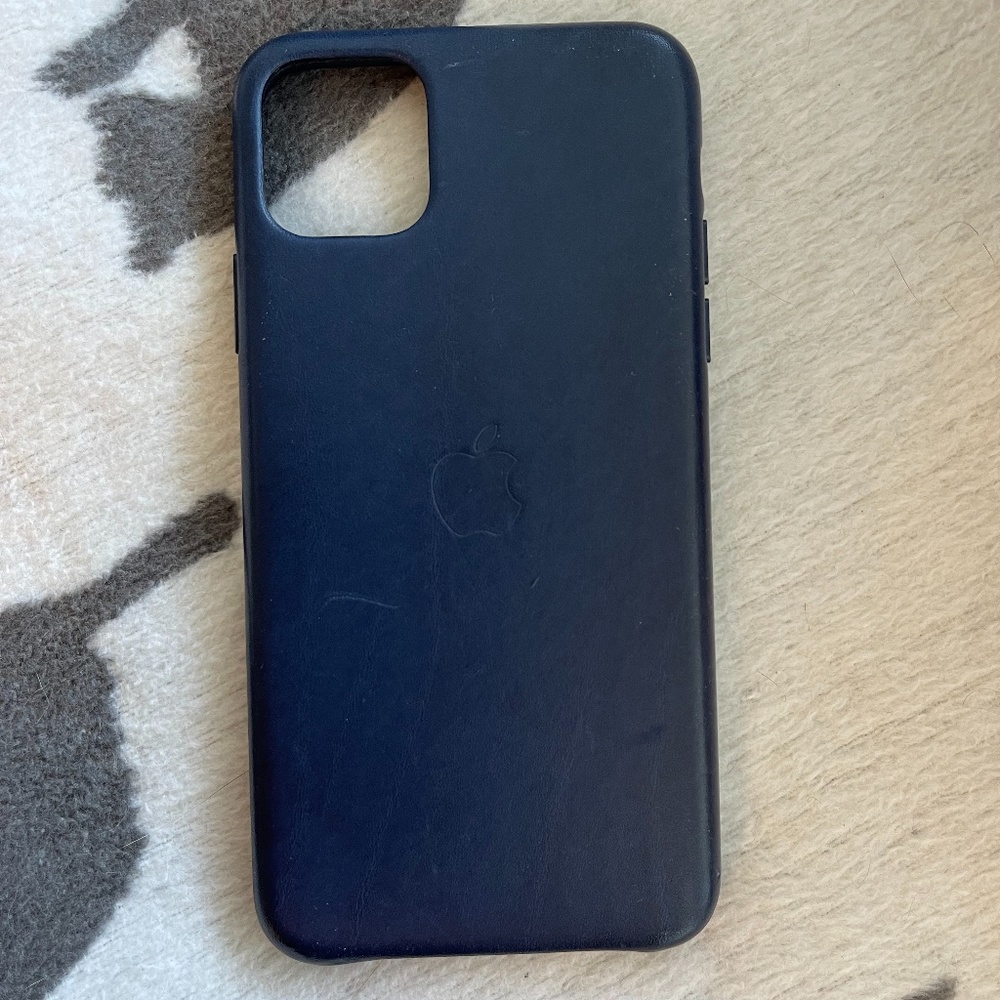 Apple 11 Pro Max Leather Case "Midnight Blue"